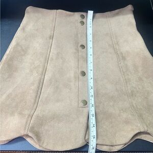 HYFVE Camel Skirt with Button Detail